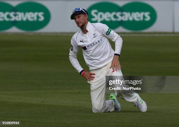 Yorkshire's Joe Root during Specsavers County Championship - Division One, day one match between Essex CCC and Yorkshire CCC at The Cloudfm County...