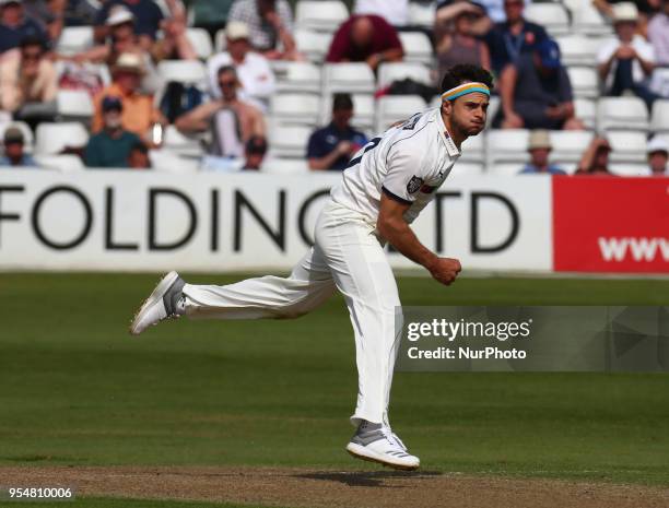 Yorkshire's Jack Brooks during Specsavers County Championship - Division One, day one match between Essex CCC and Yorkshire CCC at The Cloudfm County...