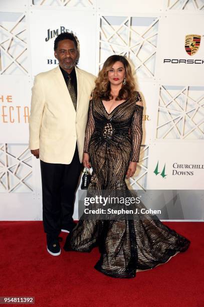 Richard Lawson and Tina Knowles attends The Trifecta Gala on May 4, 2018 in Louisville, Kentucky.