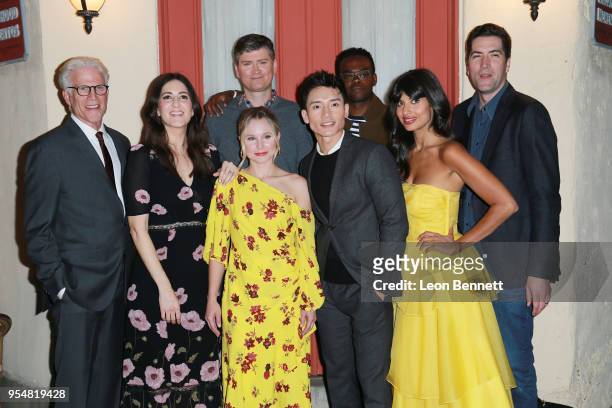 The cast of "The Good Place" attends NBC's "The Good Place" FYC Screening And Q&A at Universal Studios Backlot on May 4, 2018 in Universal City,...