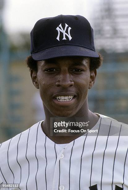 S: Second baseman Willie Randolph of the New York Yankees smiles for this photo before a spring training Major League Baseball game circa 1970's in...