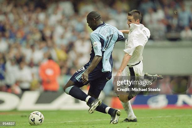 Michael Ricketts of bolton shoots to score during the Nationwide Division One Playoff Final between Bolton Wanderers and Preston North End at the...