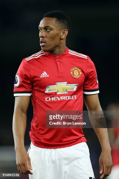 Anthony Martial of Manchester United in action during the Premier League match between Brighton and Hove Albion and Manchester United at Amex Stadium...