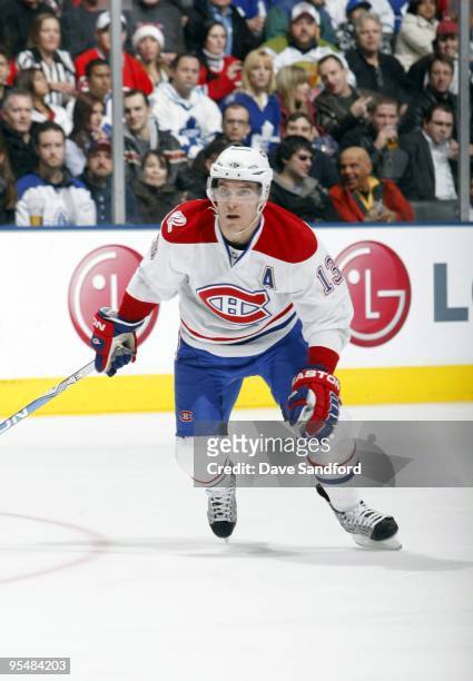 Mike Cammalleri of the Montreal Canadiens skates against the Toronto Maple Leafs during their NHL game at the Air Canada Centre on December 26, 2009...