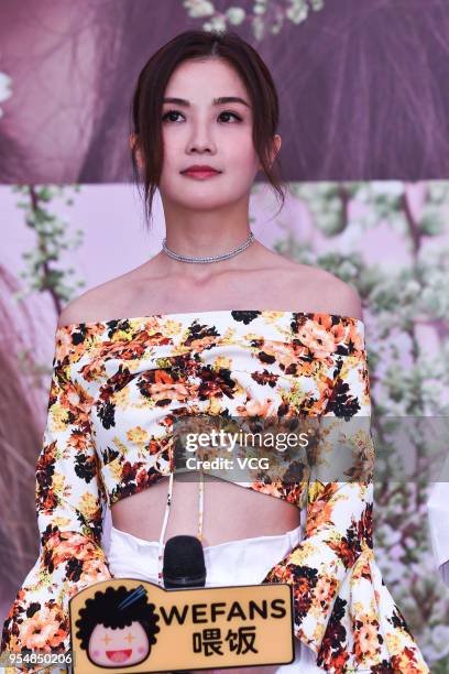 Singer Charlene Choi attends album signing session on May 5, 2018 in Chengdu, Sichuan Province of China.