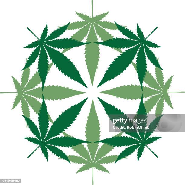 ilustrações, clipart, desenhos animados e ícones de mapa de maconha circular - cannabis leaf