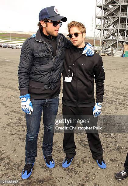 Actors Justin Chatwin and Shaun Sipos attends Oakley Presents "Learn to Ride" with the Audi Sportscar Experience fueled by Muscle Milk at Infineon...