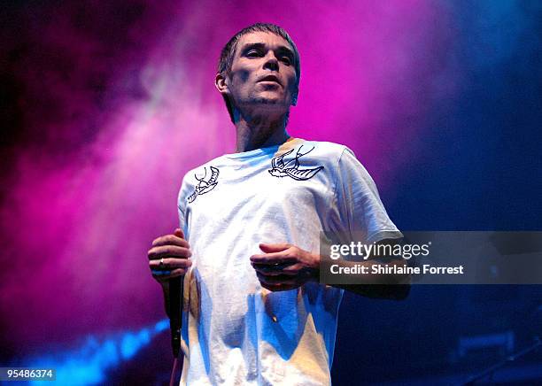 Ian Brown performs at MEN Arena on December 19, 2009 in Manchester, England.