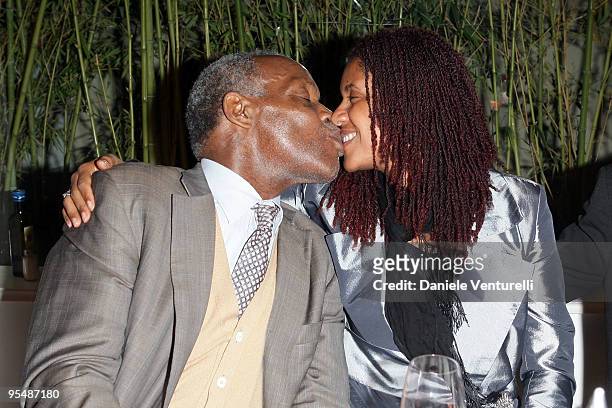 Actor Danny Glover and his guest attend the third day of the 14th Annual Capri Hollywood International Film Festival on December 29, 2009 in Capri,...