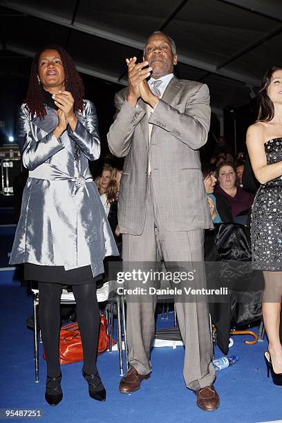 Actor Danny Glover and his wife attend the third day of the 14th Annual Capri Hollywood International Film Festival on December 29, 2009 in Capri,...