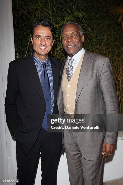 Giulio Base and Danny Glover attend the third day of the 14th Annual Capri Hollywood International Film Festival on December 29, 2009 in Capri, Italy.