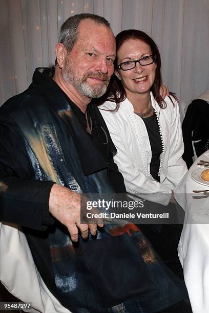 Terry Gilliam and his wife Maggie Weston attend the third day of the 14th Annual Capri Hollywood International Film Festival on December 29, 2009 in...
