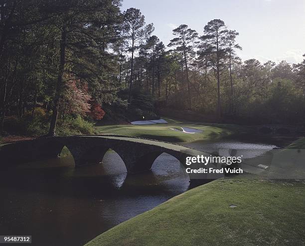 Scenic view of No 12 at Augusta National. Amen Corner. Augusta, GA 1/1/1990-- CREDIT: Fred Vuich