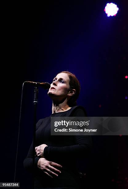 Singer Alison Moyet performs live at the Royal Festival Hall on December 6, 2009 in London, England.