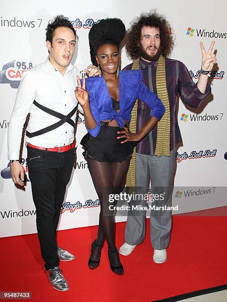 The Noisettes attends the Capital FM Jingle Bell Ball - Day 1 at 02 Arena on December 5, 2009 in London, England.