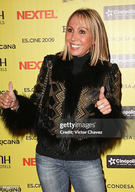 Tv personality Laura Bozzo attends the Muestra de Cine Español "Es.Cine" 2nd Edition by Nextel at Cinepolis Diana on November 26, 2009 in Mexico...