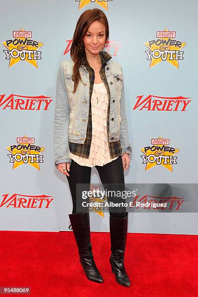 Actress Samantha Droke arrives at Variety's 3rd annual "Power of Youth" event held at Paramount Studios on December 5, 2009 in Los Angeles,...