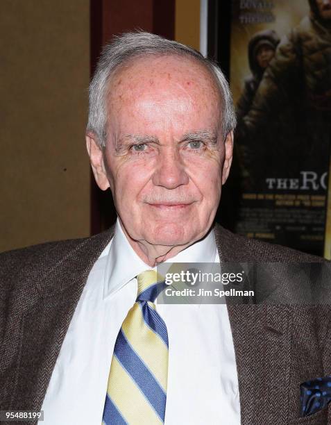 Writer Cormac McCarthy attends the premiere of "The Road" at Clearview Chelsea Cinemas on November 16, 2009 in New York City.