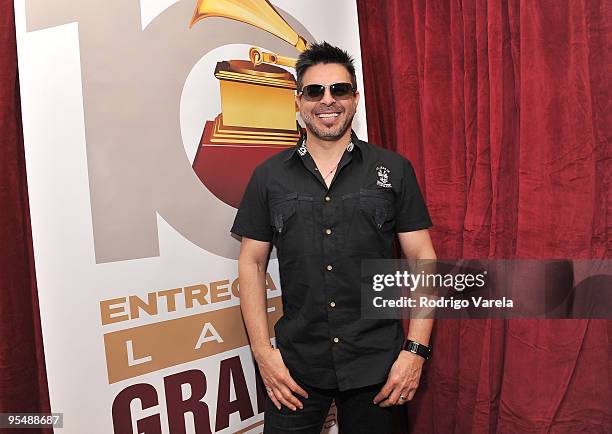 Singer Louis Enrique attends the 10th Annual Latin GRAMMY Awards Univision Radio Remotes Day 3 held at the Mandalay Bay Events Center on November 4,...
