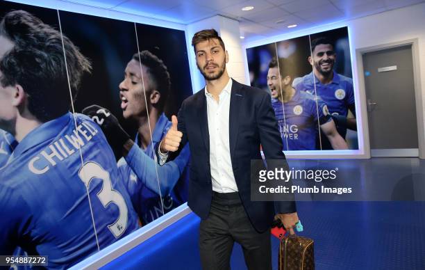 Aleksander Dragovic during the Premier League match between Leicester City and West Ham United at King Power Stadium on May 5th , 2018 in Leicester,...
