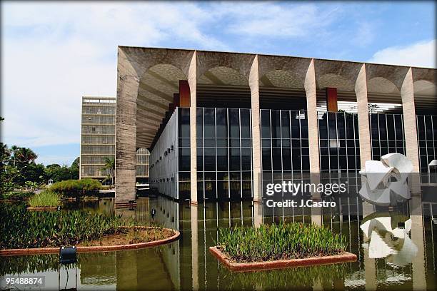 brasilia - itamaraty palace - brasilia stock pictures, royalty-free photos & images