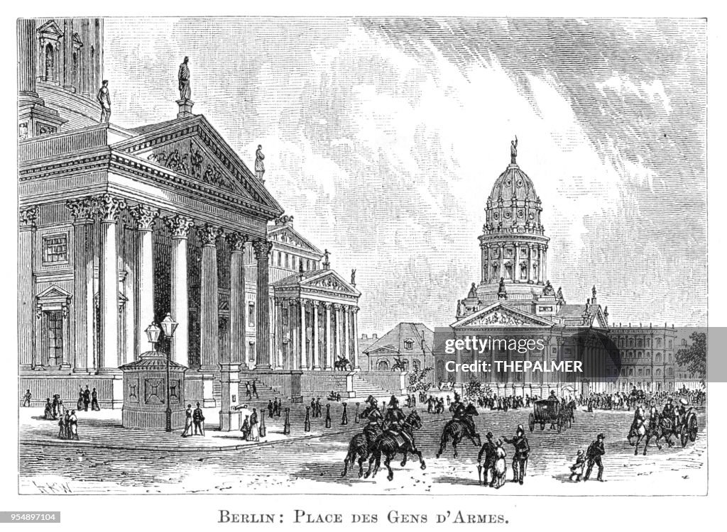 Incisione gendarmenmarkt 1881