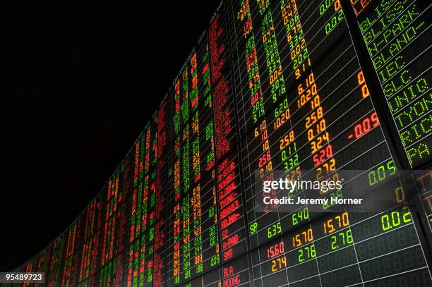 stock market prices - trading resumes at the stock exchange of thailand stockfoto's en -beelden