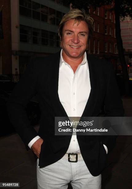 Simon Le Bon arrives for the launch party of YLB for Wallis on September 9, 2009 in London, England.