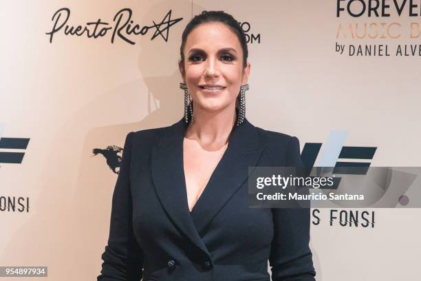 Ivete Sangalo at backstage before the Luis Fonsi concert at Espaco das Americas on May 4, 2018 in Sao Paulo, Brazil.