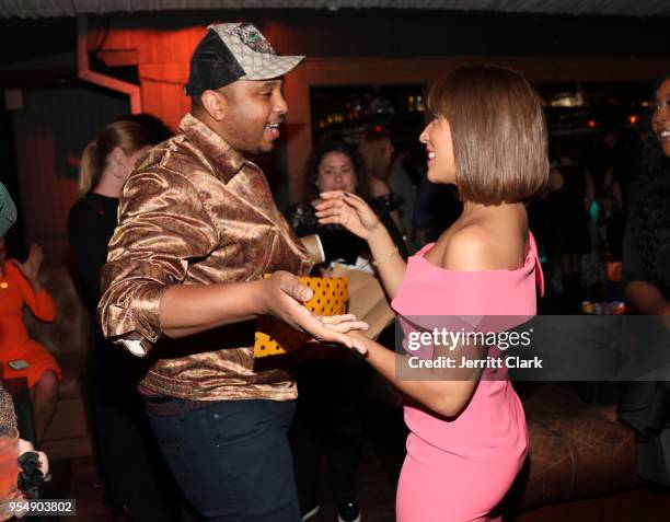 Justin Simien and Robin Thede attend Justin Simien's 35th Birthday Party And Celebration of The Debut of Netflix's 'Dear White People' Season 2 at...