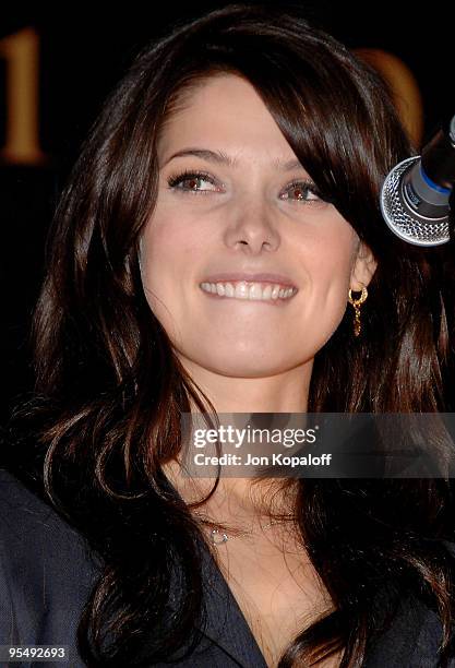 Actress Ashley Greene speaks at "The Twilight Saga: New Moon" - Cast Tour at Hot Topic on November 6, 2009 in Hollywood, California.