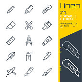 Lineo Editable Stroke - Writing and Art tools line icons