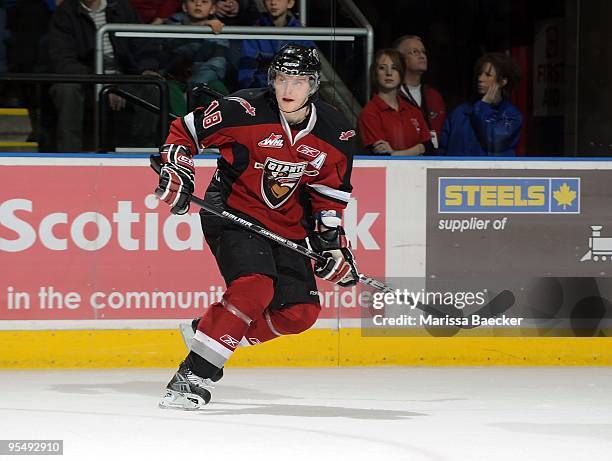 Milan Kytnar of the Vancouver Giants skates against the Kelowna Rockets at Prospera Place on December 27, 2009 in Kelowna, Canada.