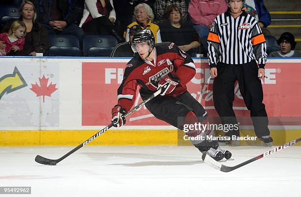 Craig Cunningham of the Vancouver Giants skates against the Kelowna Rockets at Prospera Place on December 27, 2009 in Kelowna, Canada.