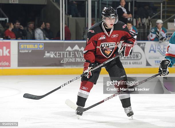 Brendan Gallagher of the Vancouver Giants skates against the Kelowna Rockets at Prospera Place on December 27, 2009 in Kelowna, Canada.