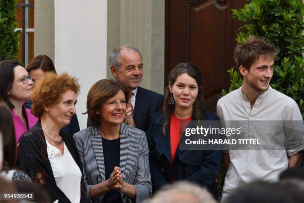 Andrea Nahles, leader of Germany's social democratic SPD party, Frederique Longuet Marx, great-great-granddaughter of Karl Marx,...