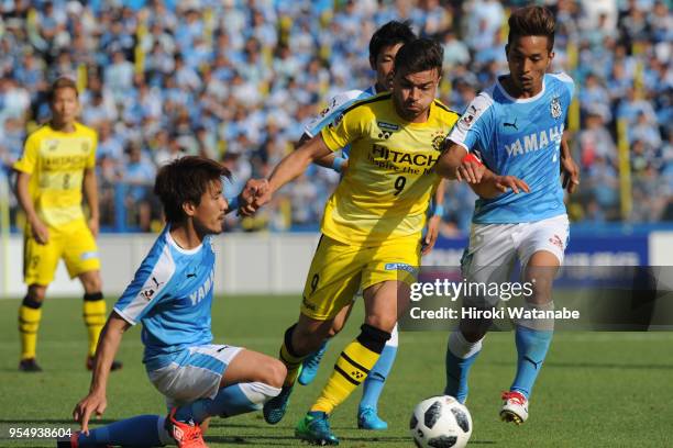 Cristiano of Kashiwa Reysol in action during the J.League J1 match between Kashiwa Reysol and Jubilo Iwata at Sankyo Frontier Kashiwa Stadium on May...