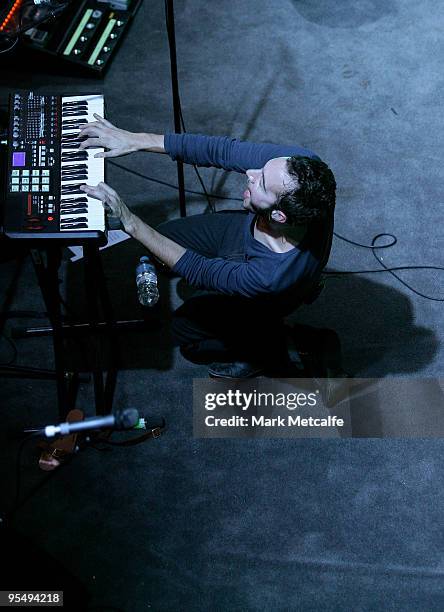 Tom Smith of Editors performs on stage on day two of The Falls Festival 2009 held in Otway rainforest on December 30, 2009 in Lorne, Australia.