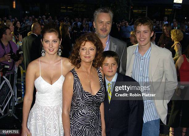 Susan Sarandon, Tim Robbins, Eva Amurri and Jack and Miles