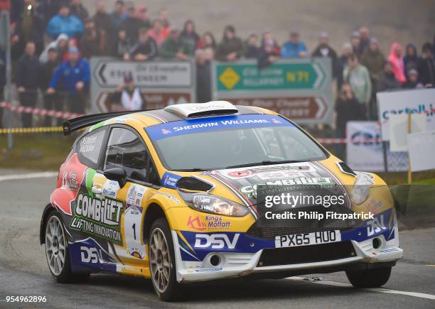 Killarney , Ireland - 5 May 2018; Sam Moffett and Noel O'Sullivan in a during Day One of the 2018 Cartell.ie Rally of the Lakes, at Special Stage 1...