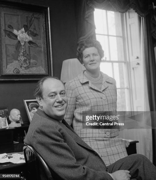 British Conservative politician Christopher Soames , the newly-appointed British Ambassador to France, with his wife Mary at their home, Hamsell...