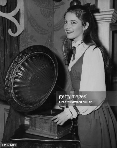 American actress Lois Smith prepares for her English stage debut as Josephine Perry in Sally Benson's 'The Young and Beautiful' at the Arts Theatre...