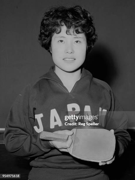 Japanese table tennis world champion Masako Seki during a tour of Europe, 12th May 1965.