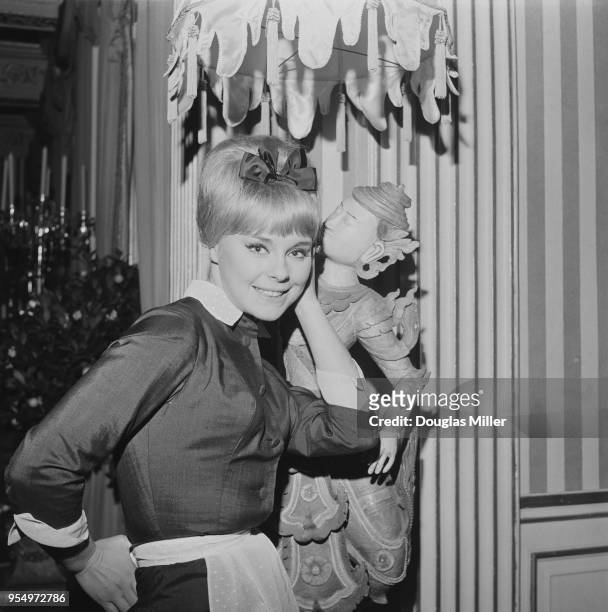 German actress Elke Sommer on the set of the film 'A Shot in the Dark' at the Borehamwood Studios, UK, 18th December 1963.