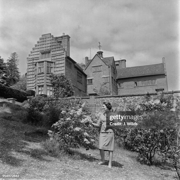 Mary Soames , daughter of Sir Winston Churchill, in the gardens of Chartwell, the premiere's former home in Kent, 8th June 1967. The house was...