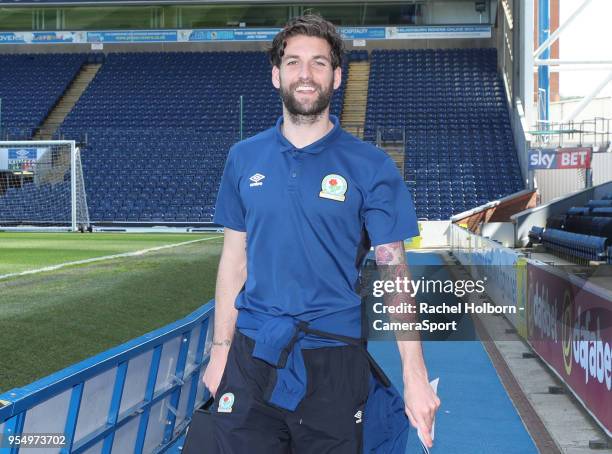 Blackburn Rovers' Charlie Mulgrew arrives at the groundduring the Sky Bet League One match between Blackburn Rovers and Oxford United at Ewood Park...