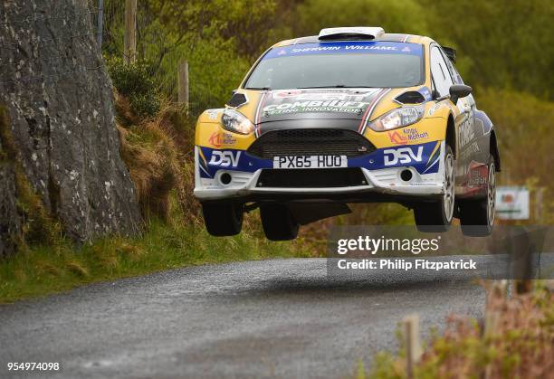 Killarney , Ireland - 5 May 2018; Sam Moffett and Noel O'Sullivan in a during Day One of the 2018 Cartell.ie Rally of the Lakes, at Special Stage 4...