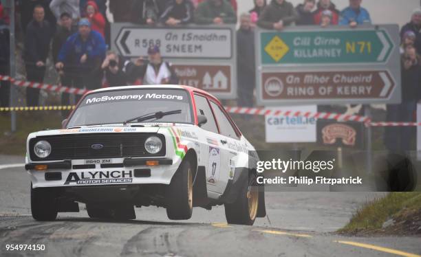 Killarney , Ireland - 5 May 2018; Barry Meade and Eamon Hayes in a during Day One of the 2018 Cartell.ie Rally of the Lakes, at Special Stage 1 Molls...
