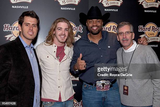 Bucky Covington and Cowboy Troy attend the grand re-opening celebration at the Hard Rock Cafe Nashville on December 30, 2009 in Nashville, Tennessee.