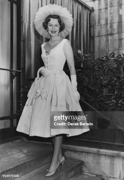Lady Lewisham , born Raine McCorquodale , the wife of Gerald Legge, Viscount Lewisham, arrives at the Dorchester Hotel in London for the 305th Foyles...